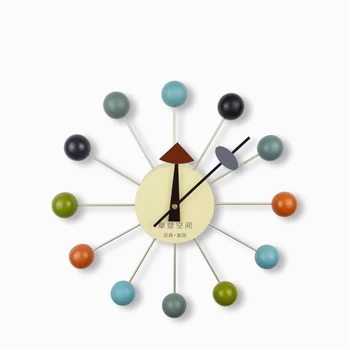 

Candy Clock Large Modern Wall Watch Quartz Silent Kids Nordic Retro Wooden Home Vintage Wall Clock Kitchen Klok Wallclock LKP404