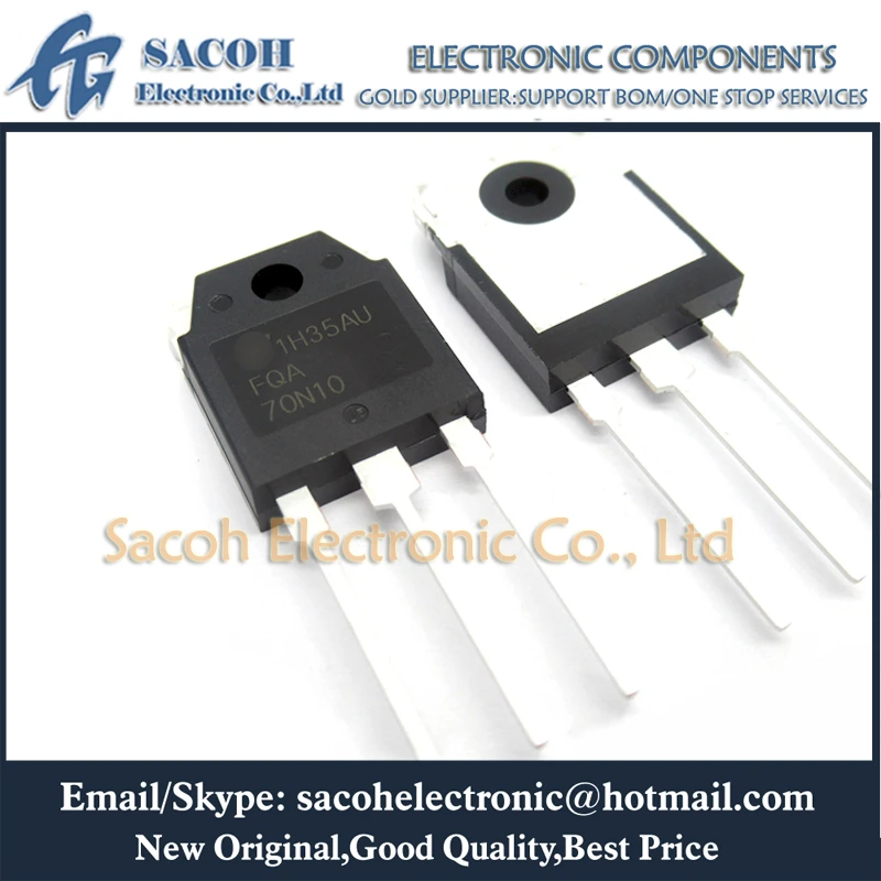 10Pcs/lot Mosfet FQA70N10 100V/70A TO-3P Mosfet N-Channel 
