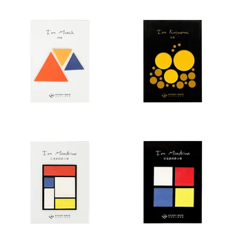 

Creative Geometry Memo Pad Stickers Office Accessories School Stationery Sticky Notes 60 Sheets Per Style