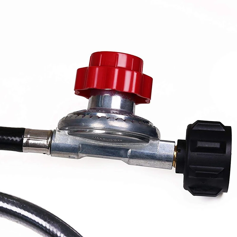 

High Pressure Propane 0-20 Psi Adjustable Regulator With 4Ft Qcc1/Type1 Hose - Fits For Propane Burner Turkey Fryer Smoker And