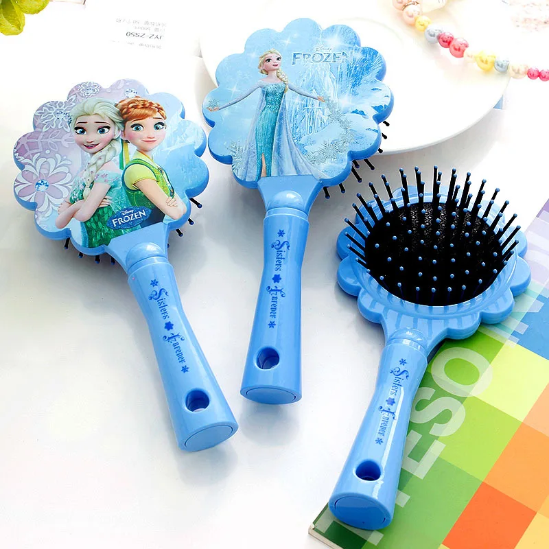 

Disney Frozen Comb Hair Brushes Feeding Hair Care Baby Girl Mermaid Anti-Static Hair Combs Frozen Anna Elsa Comb Disney Toys
