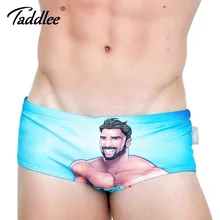 Бренд Taddlee, Сексуальная мужская одежда для плавания, мужские плавки, гей-мешок для пениса с низкой посадкой, камуфляжный купальник, мужские купальные костюмы