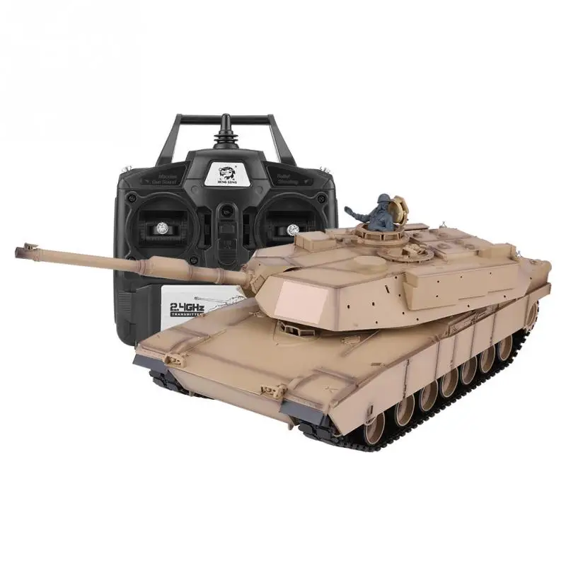 

2.4Ghz 1:16 MIA2 Remote Control Military Battle RC Tank Upgraded Plastic Model Car EU Plug 110-240V RC Model toys for boys