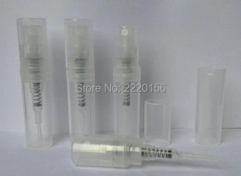 

Free Shipping 50pcs/lot High Quality Small Plastic Spray Bottle 2ml Perfume Sample Vials Clear Mist Sprayer Atomizer Wholesale