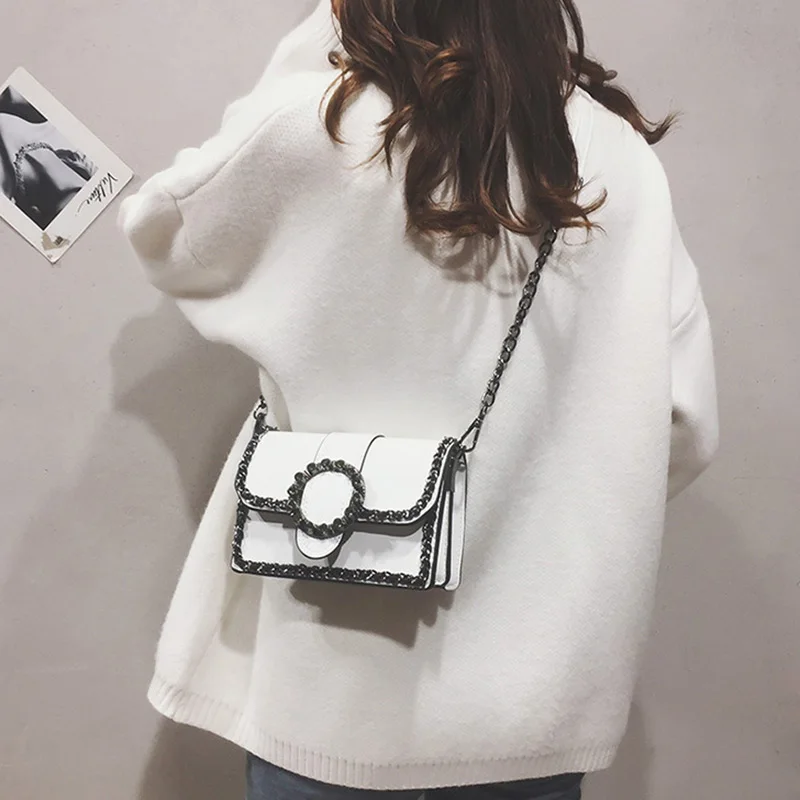 2018 Women Fashion Chain Flap Shoulder Bag Autumn Hot Female INS Popular Handbag Ladies Mini Vacation Crossbody PU BolsaSS3457 (17)