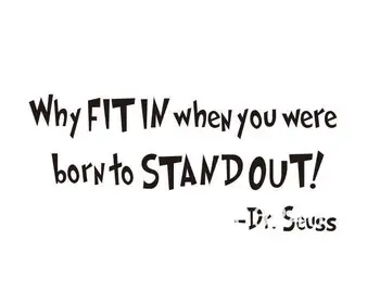 

Hot Sale 2017 "Why Fitin When You Were Born" English Vinyl Wall Decals Window Stickers Home Decor