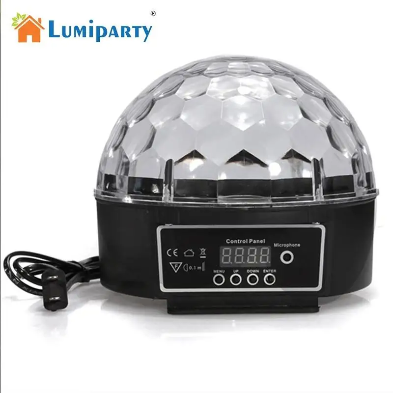 

LumiParty Colour Changing 27W Creative LED Stage Laser Lamp Crystal Ball Light Club Disco DJ Party Bar Sound Sensor Decoration