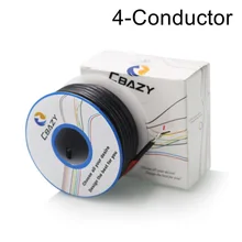 4C-Black-6M-UL 2547 24 AWG многожильный контрольный кабель медный, экранированный аудионаушники с кабелем сигнальная линия