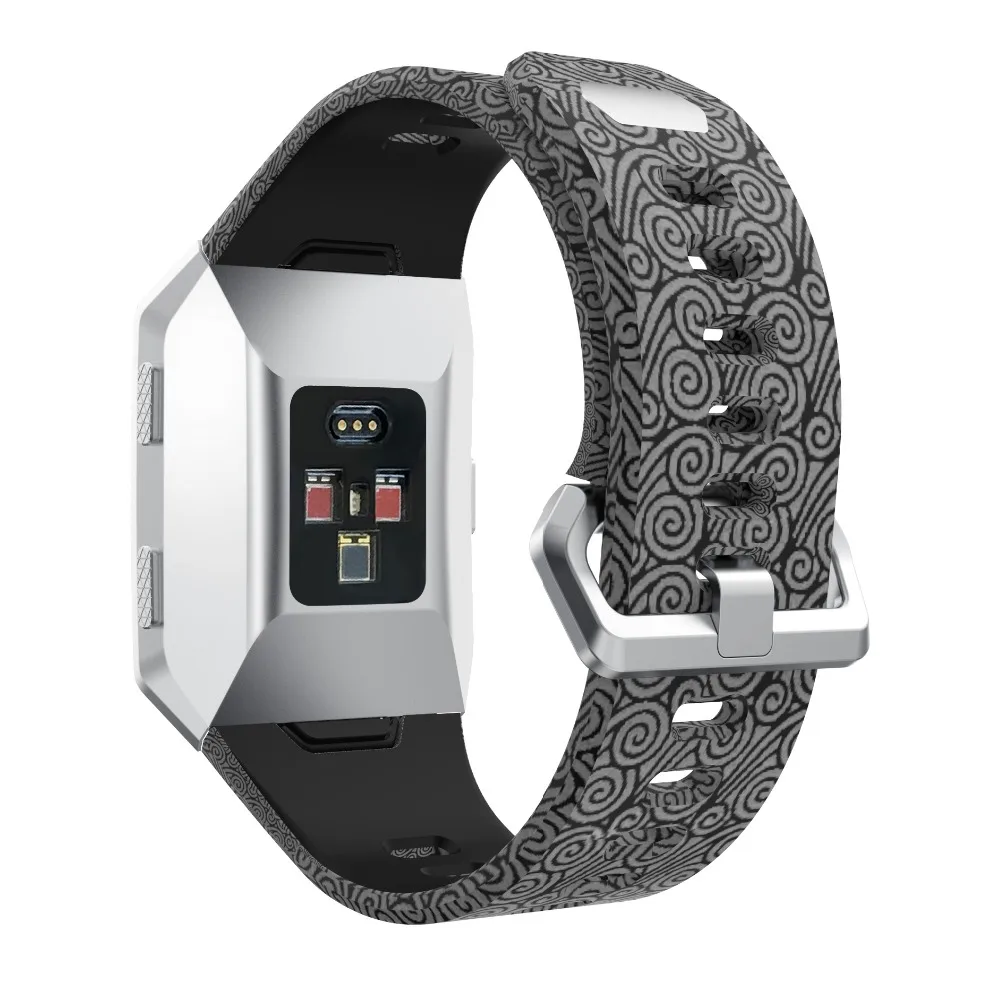Силиконовый ремешок для Fitbit Ionic smartwatch спортивный Модный узор наручный ремешок фитнес Замена для Смарт Браслет умный браслет