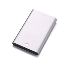 BYCOBECY 2019 Wallet for Men and Women Simple New Metal Business Card Holder Creative Card Wallet Women Sliver Gray Short Purse