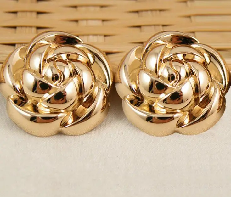 

Metal DIY coat sweater rose clasp buttons shank button 100pcs/lot free shipping