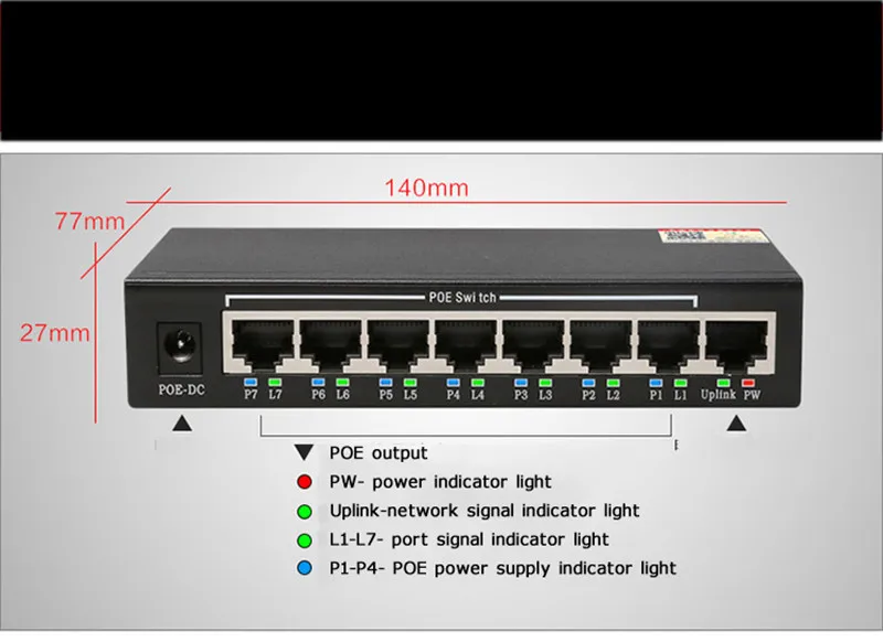 8 Порты RJ45 10/100 Мбит/с poe сетевой переключатель умный блок питания Ethernet-коммутатор Беспроводной AP для мониторинга Камера