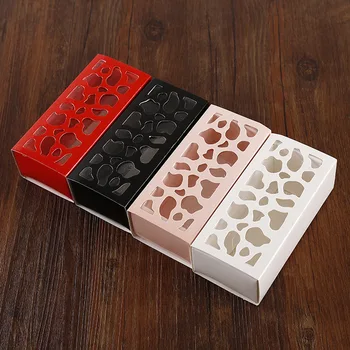 

200pcs Hollow-out chocolate macaron box cookies candy pastry cake packaging box 13x6x4cm wen6595