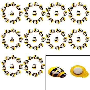 

YHYS 100Pce Tiny Wooden Bee Flatback Embellishment for Craft Scrapbooking DIY Decor