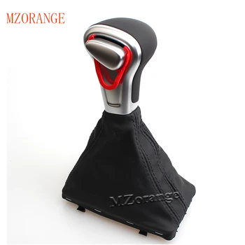 

MZORANGE Gear Shift Knob Leather Chrome Shift Knob FOR Audi A6 A7 A3 A4 A5 A6 c6 Q7 Q5 2009 2010 2011 2012 2014 4G1 713 139 R