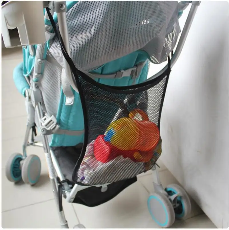

30*30cm Baby Stroller Mesh Seat Pocket Multifunctional Baby Carriage Pram Trolley Net Bag Seat Pocket Stroller Accessories