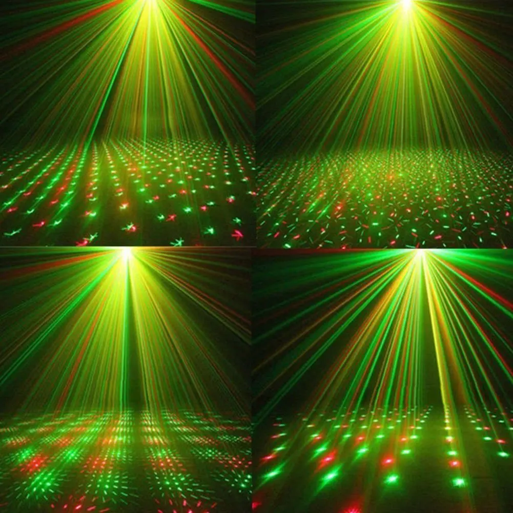 LED ليزر العارض ديسكو ضوء البسيطة السيارات فلاش RG الصوت المنشط الليزر مصباح عن DJ ديسكو حزب Soundlights عيد الميلاد المرحلة ضوء