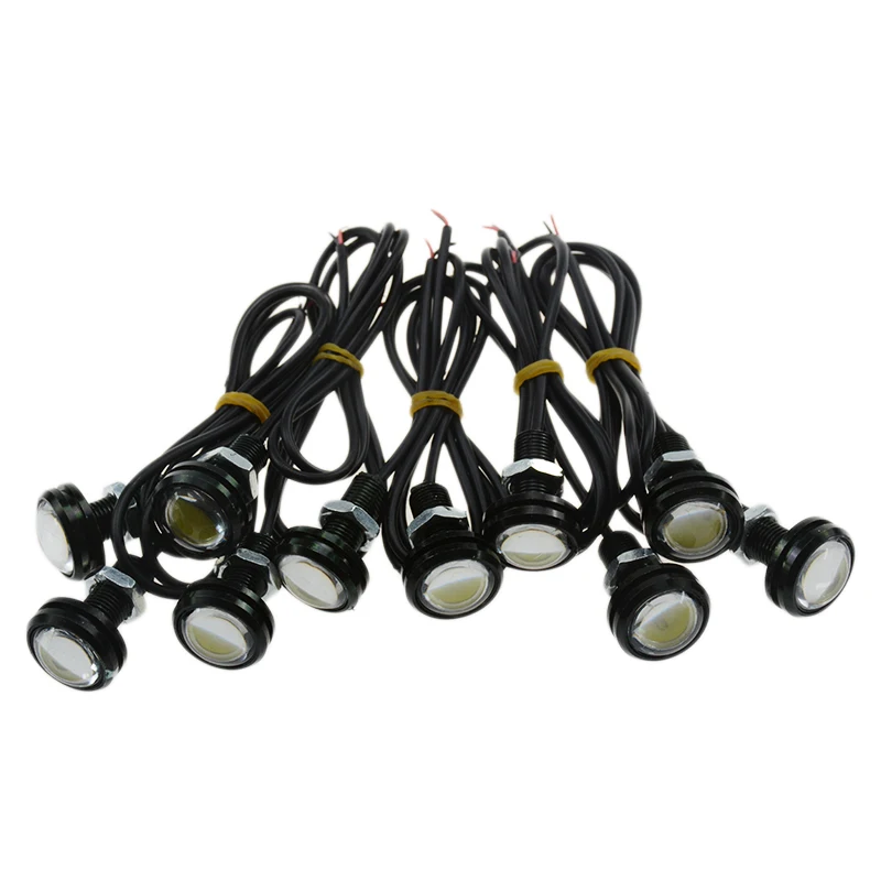 

10 PCS 9W White Eagle Eye18mm LED Motor Car Daytime Running DRL Tail/Head Backup Bulbs