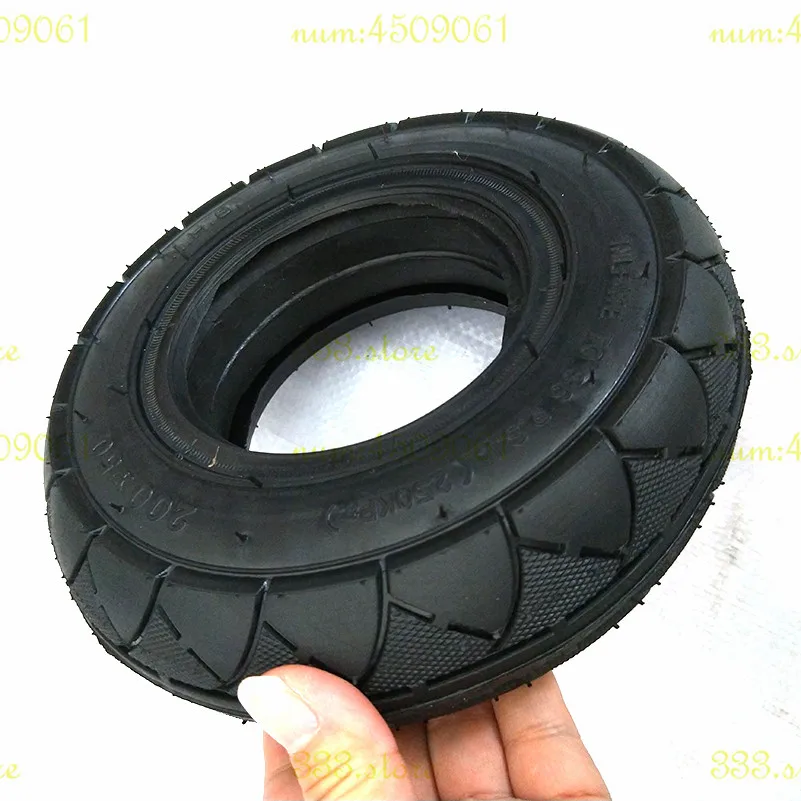 Черные 200x50(8x2) шины твердые/заполненные пеной шины 200x50 для Razor E100 E125 E200 скутер Твердые Бескамерные шины