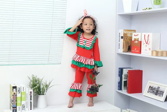 Aliexpress.com : Buy Christmas Clothes Fall Suit Girls Xmas Outfit christmas clothes Fall suit girls xmas Outfit girl boutique clothing ruffle pants long sleeve baby girl - Aliexpress.com : Buy Christmas Clothes Fall Suit Girls Xmas Outfit