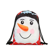 Fashion Cute Cartoon Print Shopping Bundle Pocket Drawstring Bag European American Style Drawstring Backpack mochila feminina