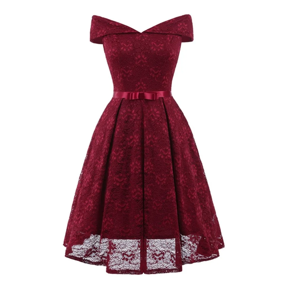 

Sexy Off Shoulder Women Dress robe audrey hepburn crochet wedding party dresses feminina lace dress for new year Lady vestidos