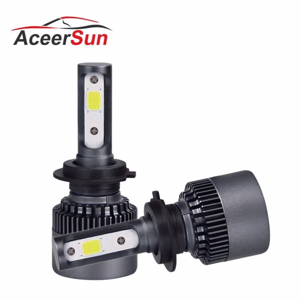 Aceersun H7 супер яркий светодиодный H4 H11/H8/H9 Автомобильная лампочка мини 9005/HB3 9006 Чипов