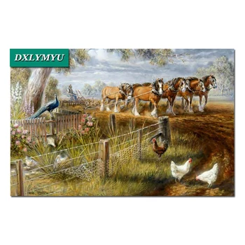 

Diy Diamond Painting Full Rhinestones Seascape Horse landscape Cross Stitch Square Mosaic Diamond Embroidery Home Decoration