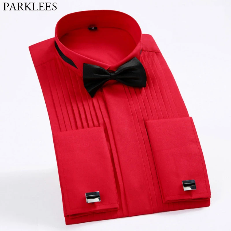 french cuff tuxedo shirt slim fit