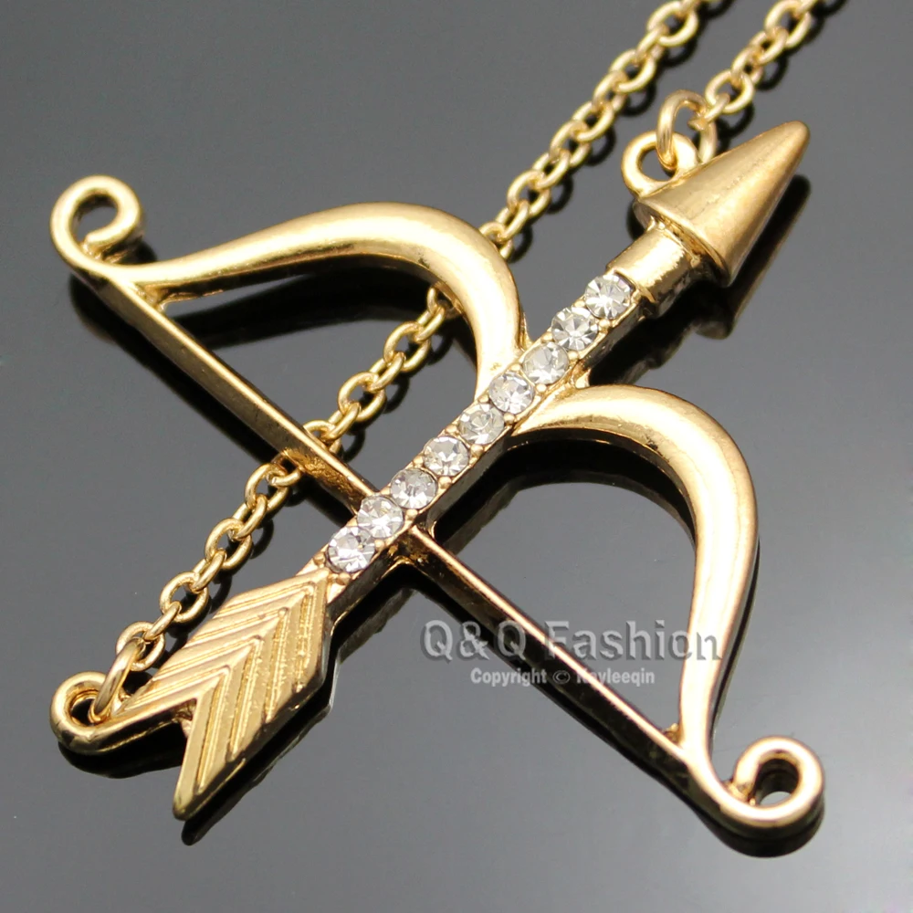 Jewelry New Vintage Gold Cupid Bow & Arrow Katniss Archery Charm