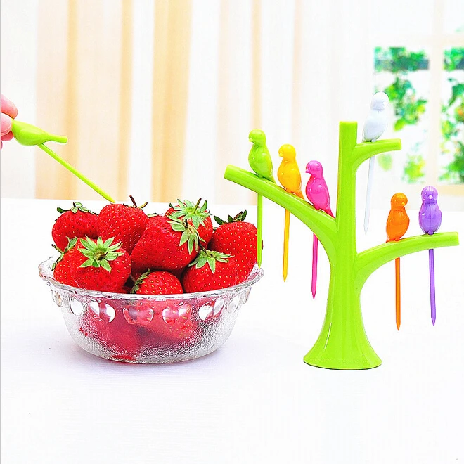 Kitchen Accessories Cooking Fruit Vegetable Tools Gadgets Fashion Fork Set Eco-Friendly Sign 2015 New Hot Sale ss1321