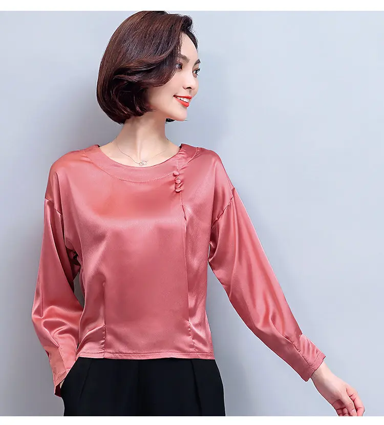 7 Colors New Winter Autumn Slik Blouse Women 2019 Long Sleeve Plus Size Shirts Femme Tops Fashion Casual Chiffon Blusas Mujer (12)