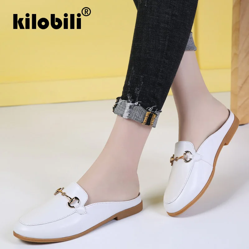 

kilobili 2019 Spring Women Flats Shoes Women Casual Shoes Female Lazy Loafers Slip On Ballet Flats Ballerines Flat With Slides