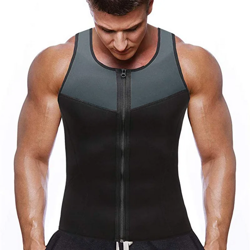 Sfit неопреновый жилет для сауны для мужчин, Спортивная рубашка для талии, тренировочный костюм для похудения, повседневные спортивные майки для похудения