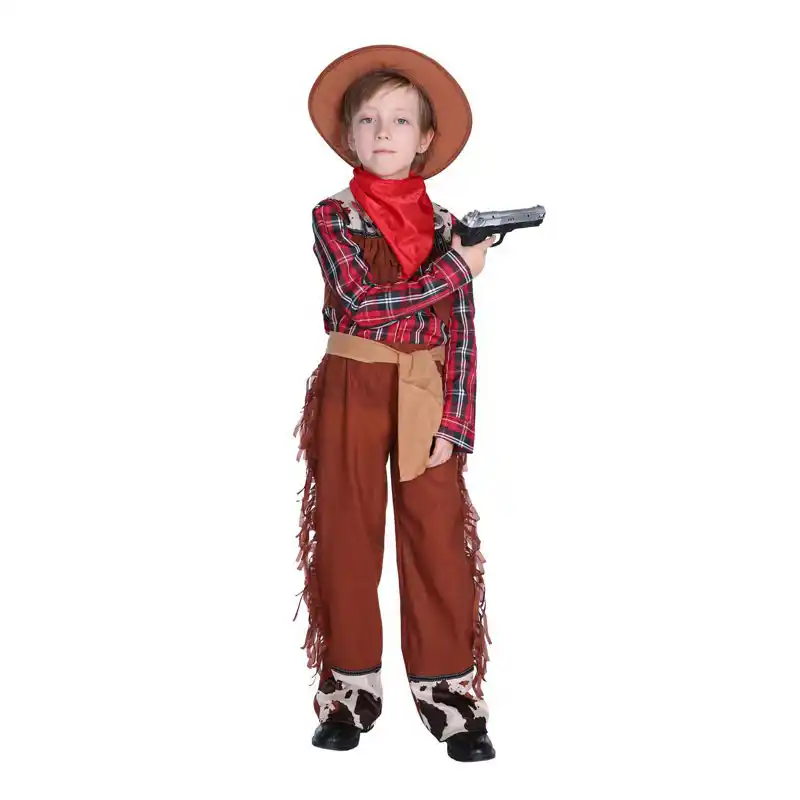 Paquete De 6 Niños Sombrero de vaquero 52 cm Vaquera Vestido de fantasía Traje de Disfraz Accesorio