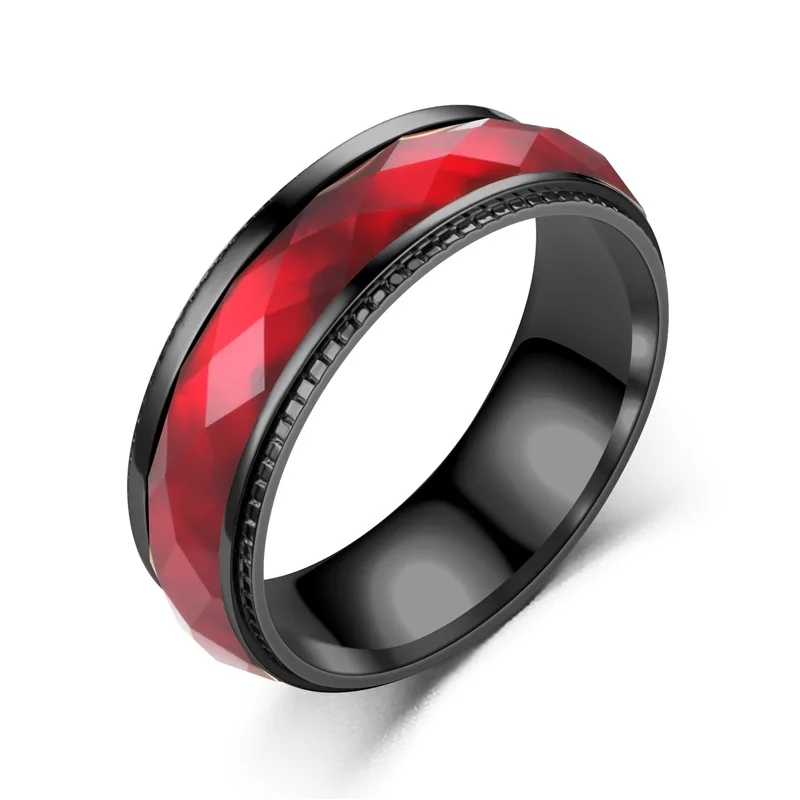 

new 316L Stainless Steel Superman the thin blue line Finger Rings 8mm Men's titanium steel rings for lover red line Firefighter