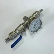 Из нержавеющей стали для домашнего пивоварения пивная линия сборки, Kegging термометр с циферблатом быстроразъемные соединения 1/" штуцеры