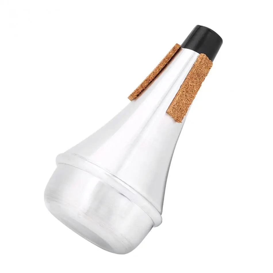 Lightweight Trumpet Mute Aluminum Alloy Cork Strip Practice Trumpet