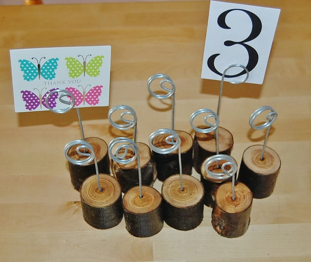 6x Wedding Bday Party Card Holders Place Picture Note Photo Table Name Clips
