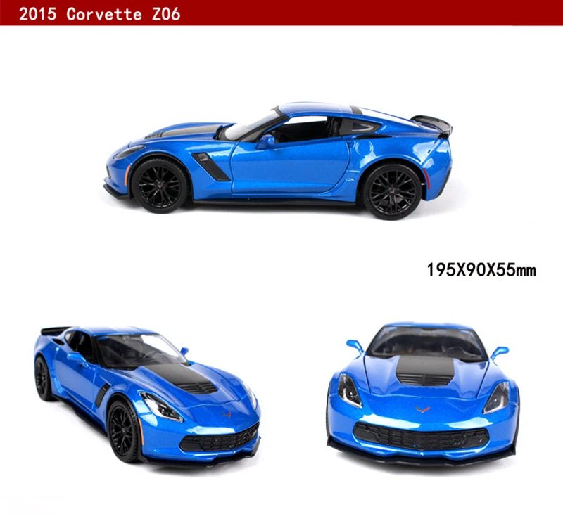 1:24 литья под давлением модели автомобиля 2017 corvette grand Спорт Гоночная машина сплав модель мальчики подарок игрушки для малышей и детей для