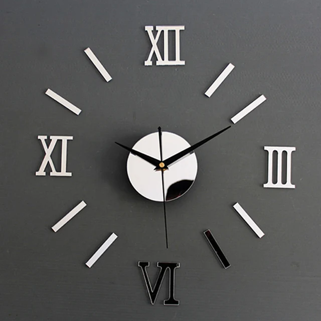 creative digital wall clock sticker watch modern design clock diy
