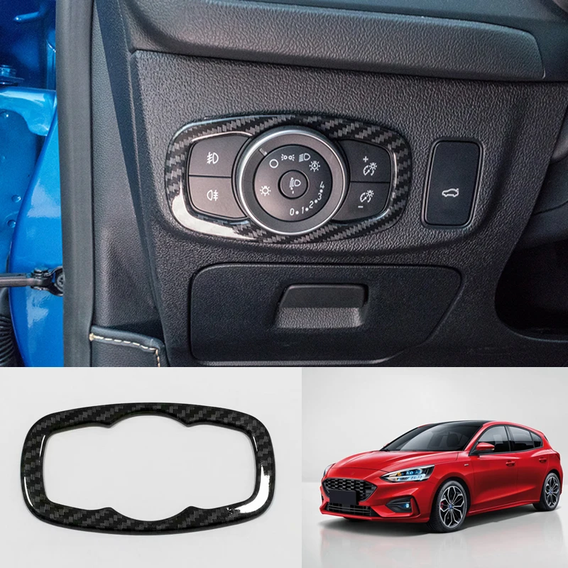 

for Ford Focus Interior Accessories 2019 2020 ABS Front Headlight Light Lamp Switch Button Cover Trim 1pcs