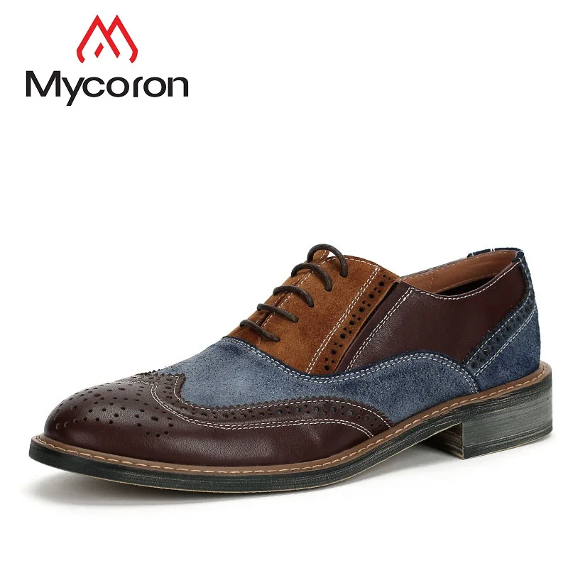 

Mycoron Modern Gentlemen Formal Luxury Brand Top Comfort Fashion Brogue Shoes Genuine Leather Mens Wedding Party Dress Shoes Man