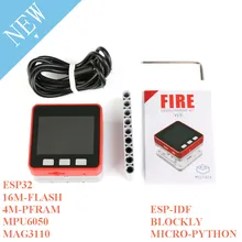 M5Stack PSRAM 2,0 FIRE IoT Kit двухъядерный ESP32 16M-FLash+ 4M-PSRAM макетная плата MIC/BLE MPU6050+ MAG3110 микропитона ZK5