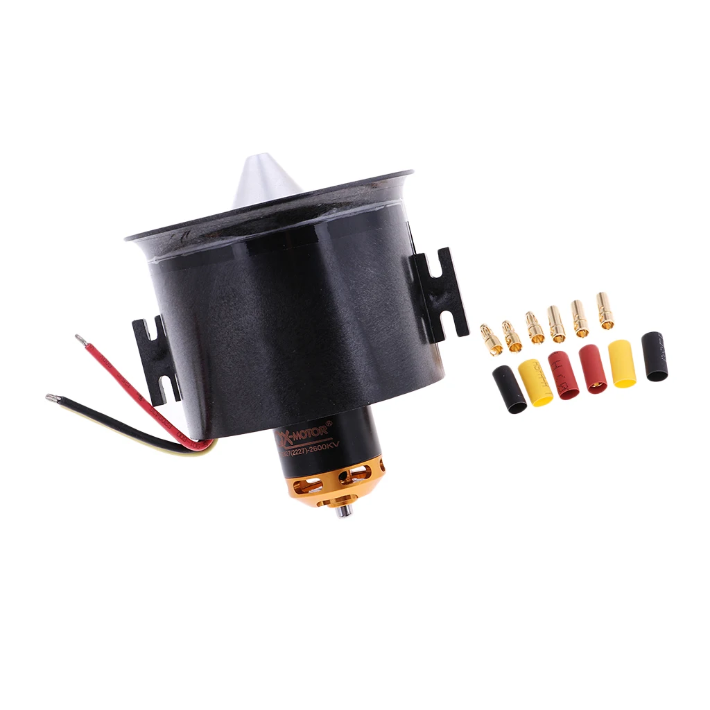 QF2827 2600KV Brushless Motor 70mm Ducted Fan for RC EDF Jet Aircraft Planes