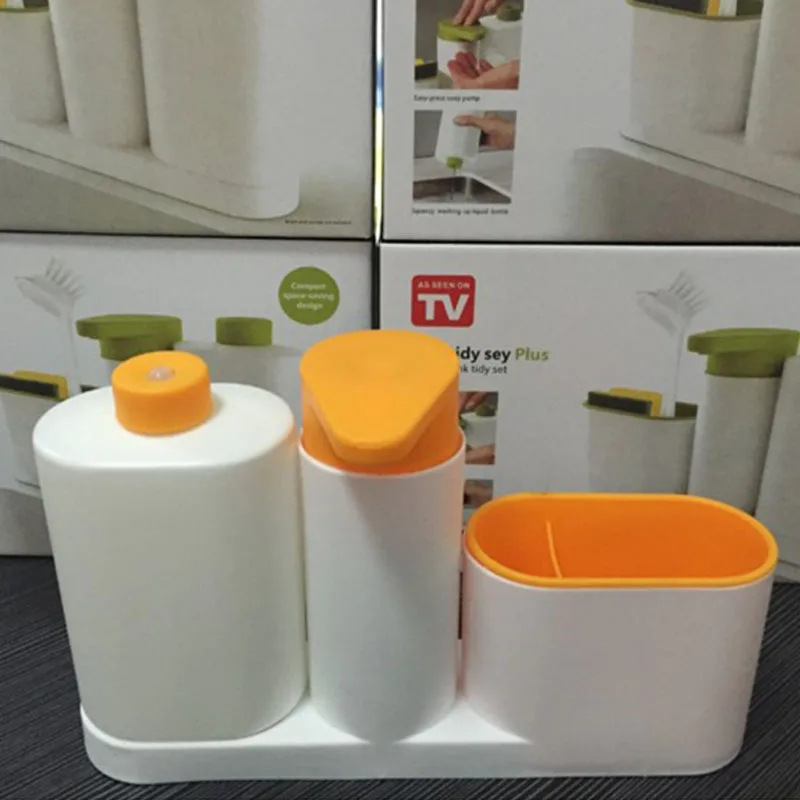 Multi-function Kitchen Storage Racks Bathroom Liquid Soap Dispenser Sponge Holder container Toothbrush Organizer Cooking Gadget Multi-function Kitchen Storage Racks Bathroom Liquid Soap Dispenser Sponge Holder container Toothbrush Organizer Cooking Gadget