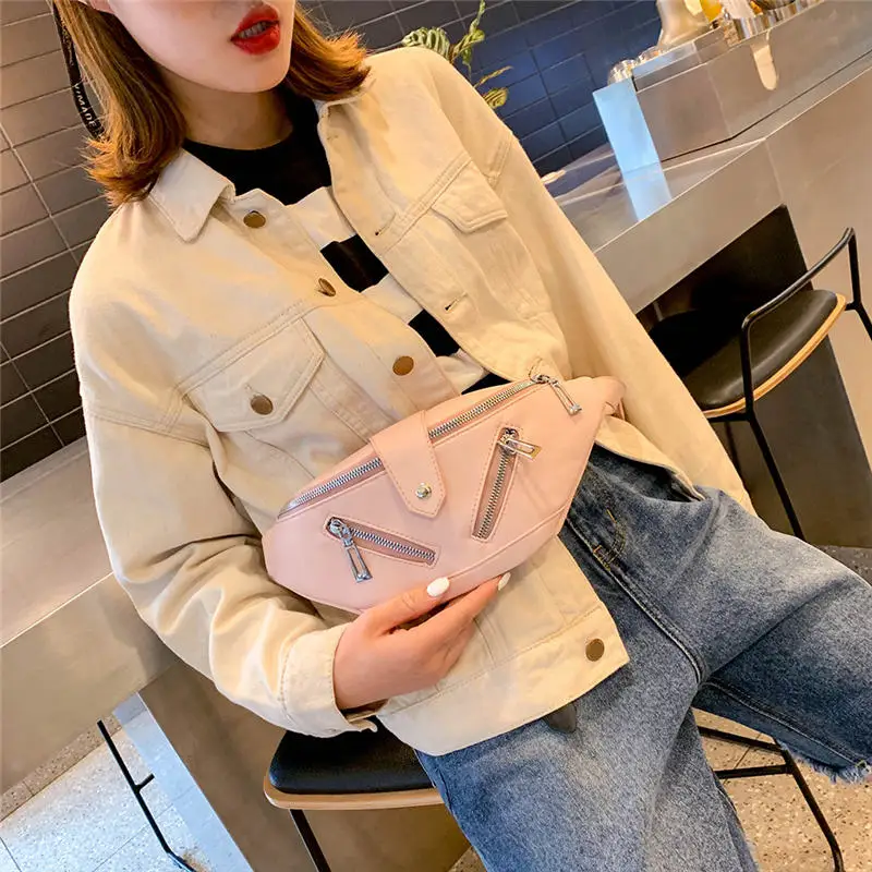 

Chest Pocket Shoulder Bag Crossbody Bag for Women 2019 Messenger Bags women's bag bolsa feminina sac a main 40AP17