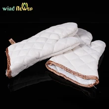 Сон-трава 2 шт./лот утолщаются хлопка микроволновая печь Кухня перчатки тепла-устойчивая изоляция перчатки печь для выпечки анти-крутые перчатки