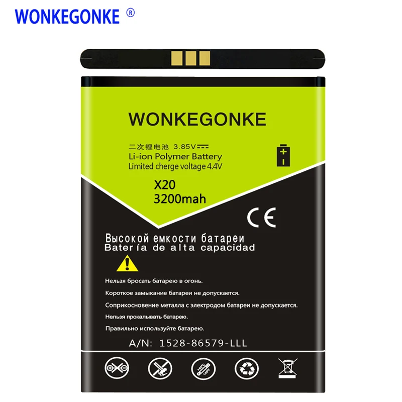 WONKEGONKE Для Doogee X20 BAT17582580 X20L батарея высокого качества батарея мобильного телефона с номером отслеживания