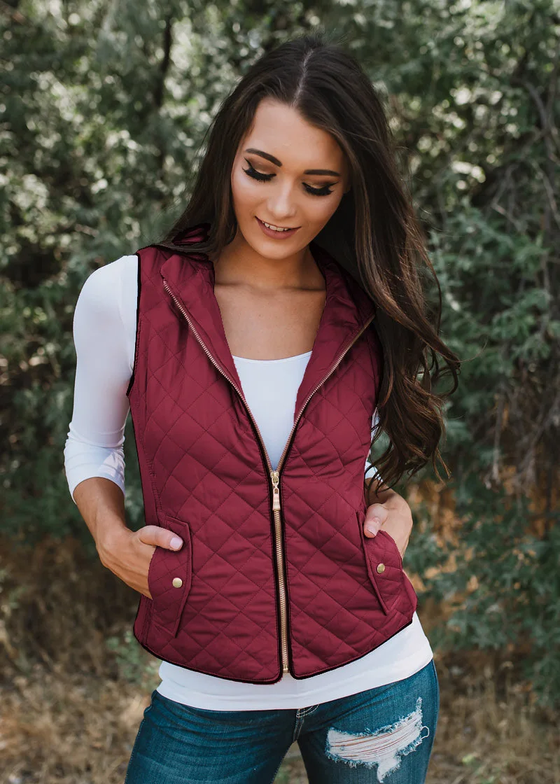 Style 2018 autumn winter slim sheath basic woman vests casual solid pockets zippers v-neck cute chic comfortable female vests